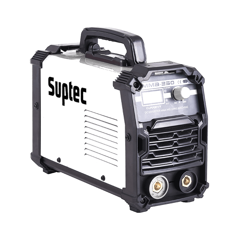 Soudeuse SUPTEC 110/220V MMA, machine à souder à l'arc 160A igbt affichage numérique LCD soudeur à démarrage à chaud avec porte-électrode, pince de travail, câble adaptateur d'alimentation d'entrée et brosse