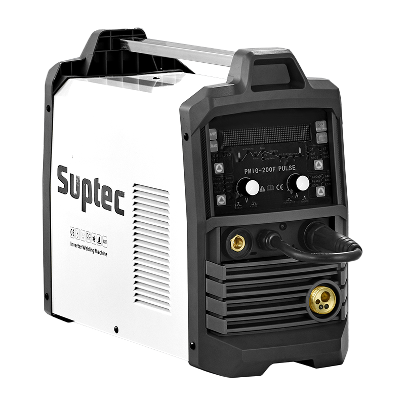 SOUDEUSE SYNERGIQUE SUPTEC, AFFICHAGE NUMÉRIQUE DE LA MACHINE DE SOUDAGE MIG AVEC GRAND LCD, SOUDEUSE EN ALUMINIUM, MULTIFONCTION MIG DOUBLE PULSE MIG/LIFT TIG/ARC SOUDEUSE GAZ/GALESS 5KGS FIL
